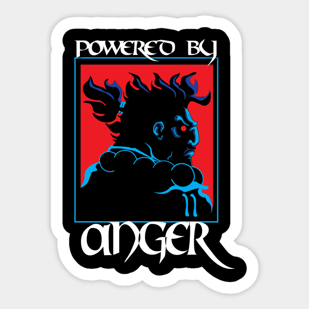 Powered by Anger Sticker by kcity58